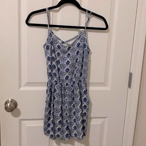 H&M patterned romper with crisscross back